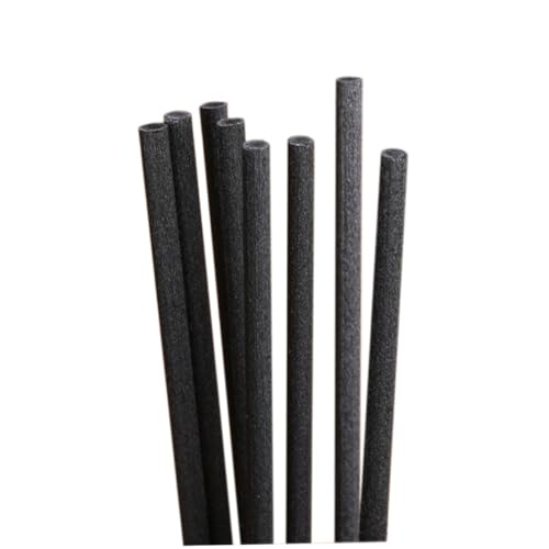 MUSISALY 80pcs Black Fiber Diffuser Sticks Premium Polyester Replacement Rods for Home Fragrance for Diffusion Bathroom Living Space