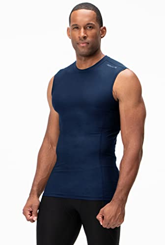 Image of DEVOPS 3 Pack Men's Athletic Compression Shirts Sleeveless
