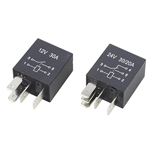 Relais de voiture 5 broches 12V violet de rechange pour boîtier fusible
