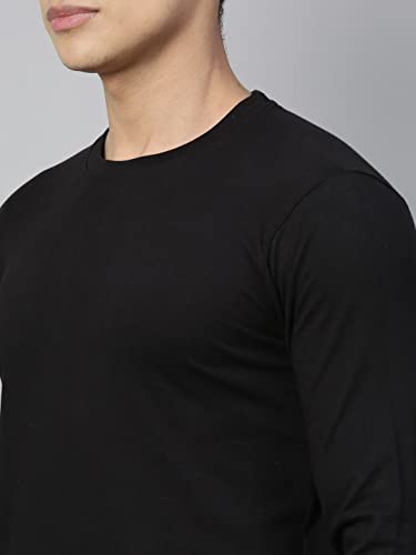Image of London Crew Round Neck Full Sleeve Regular Fit Casual Cotton Plain Solid Tshirt for Men Full-Solid-23