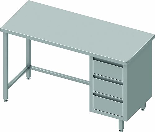 Table de Travail Inox Avec 3 Tiroirs - Gamme 800 - Stalgast