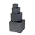 A&B Home 41.7" Tall Gray Concrete Water Fountain with 4 Tier Block Design, Large Modern Outdoor Fountain Indoor Waterfall Fountain for Garden Patio Backyard Deck Home Art Decor