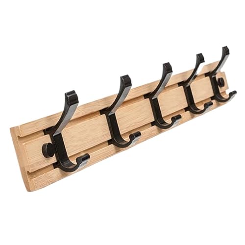 Perchero de Pared Perchero montado en la pared for almacenamiento del hogar, ganchos móviles de aleación de aluminio, ganchos for colgar for dormitorio, baño, ropa, toallas Colgador Pared(Bruin,Pequeñ