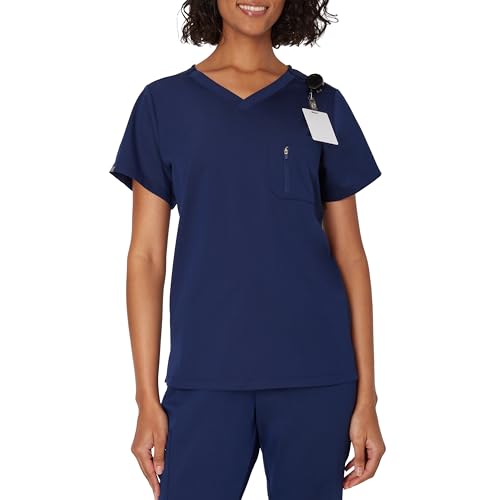 Hanes Women's Scrub Top, Comfort Fit 1-Pocket Healthcare Top for