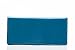 Big Skinny Women's Executive Leather Bi-Fold Checkbook Slim Wallet, Holds Up to 40 Cards, Ocean Blue