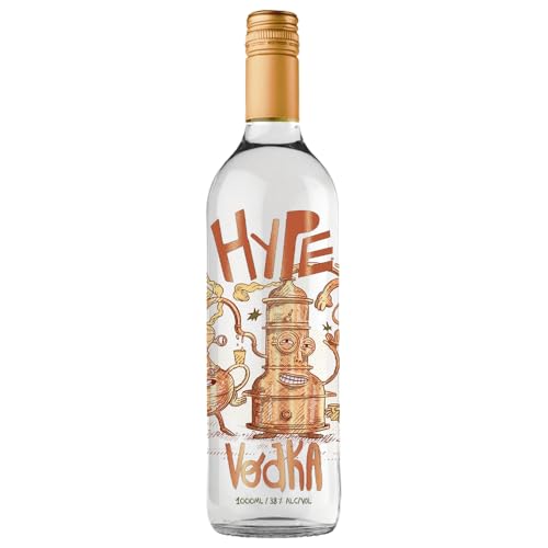 HYPE Vodka Premium 1L - Sabor Puro de Cana-de-Açúcar