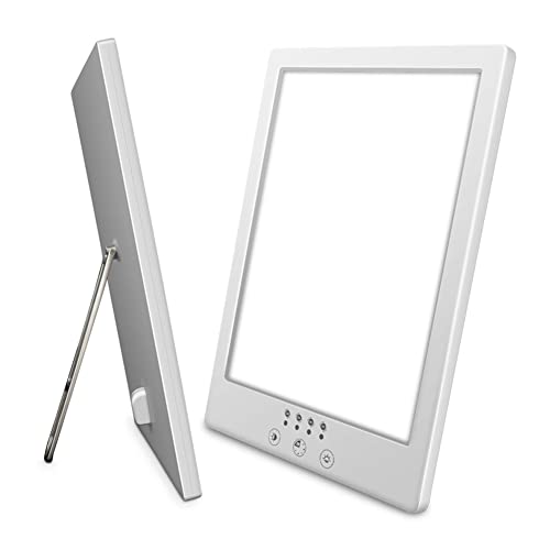 Sad Lamp, Sad Light Therapy Lamp 10000 Lux Sad Light Box with 2 Colors and 4 Adjustable Brightness with 360° Rotatable Stand for Home/Office,White Sad Lamp, Sad Light Therapy Lamp 10000 Lux Sad Light Box with 2 Colors and 4 Adjustable Brightness with 360° Rotatable Stand for Home/Office,White