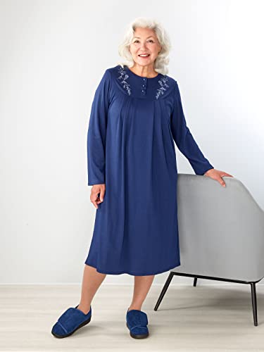 Silverts Open-Back Hospital Gowns for Women – Comfortable, Dignified, Easy Dressing for Seniors & Patients - Embroidered - Image 6