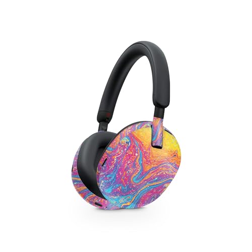 Image of MightySkins Glossy Glitter Skin Compatible with Sony WH-1000XM5 Headphones - Paint Currents | Protective, Durable High-Gloss Glitter Finish | Easy to Apply
