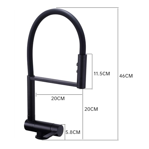 Robinet de cuisine extractible chromé rétractable évier sous fenêtre double jet