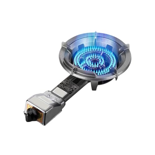 Réchaud à gaz portable, brûleur wok à double anneau de feu à haut rendement, plan de travail LPG/naturel robuste avec protection contre les défaillances...