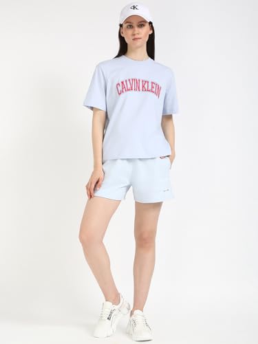 Image of Calvin Klein Women Blue T Shirt