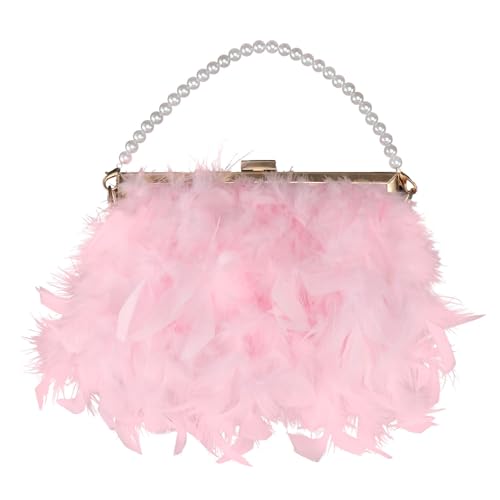 Bolso bandolera rosa con perlas el regalo elegante ideal para niñas y mujeres en bodas