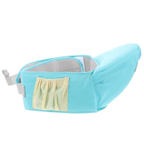 SUPVOX taburete de Portabebé ergonómico Cómodo portabebés Correa de transporte para bebé portador de cadera portador del asiento de la cadera del bebé algodón. Sky-blue