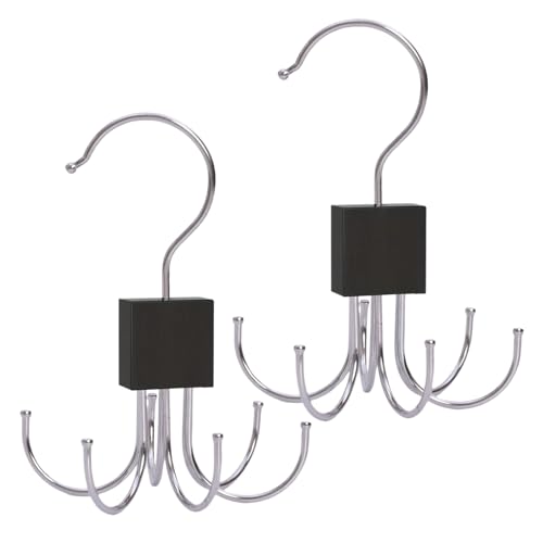 Percha De Ropa para Cinturón para Closet, Ganchos para Ropa, Organizador De Accesorios Clóset, Colgadora De Cinturón De Armario, 2 Piezas De 360 Grados Girando Metal Gancho De Metal Ahorra Espacio
