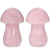 Nupuyai Packung mit 2 Kristall Pilz Figur Deko, Geschnitzte Mini Figuren Pilz Skulptur Heilstein ...
