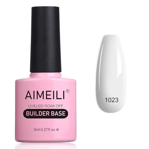 AIMEILI 8 en 1 Gel Base Constructor, Capa Base Constructor en una Botella Builder Rápido LED UV Gel de Extensión de Uñas 8ml, BD1023