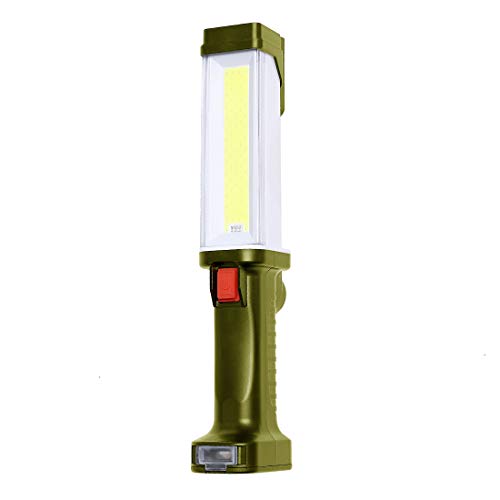 COB Led Work Light 1000 Lumens Cordless Portable handheld USB Rechargeable Magnetic Flashlight for Auto Underhood Repair Green