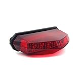 Universal 10 LED Rear Tail Light Brake Stop Running Light for Standard Sport ATV Quad Dirt Bike (Red Lens)