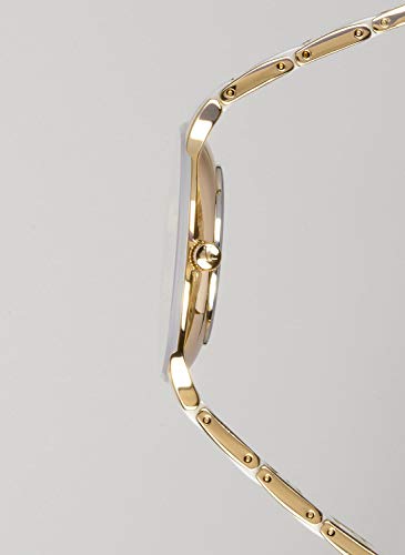 JACQUES LEMANS Damenuhr Dublin Edelstahlband massiv Edelstahl ip-Gold 1-1856C