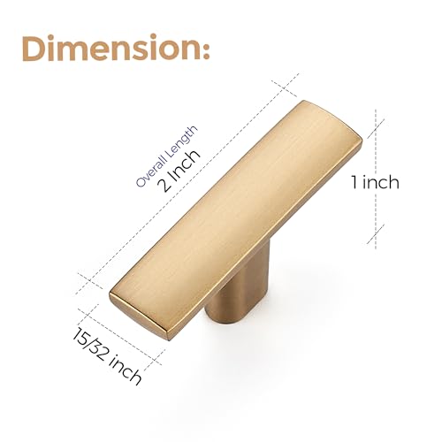 Image of Ravinte 30 Pack Cabinet Handles Champagne Bronze Cabinet Pulls Kitchen Cabinet Handles,Curved Drawer Pulls in 1-3 /4 Inch Length with Single Hole Arch Kitchen Cabinet Hardware