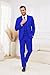 CKGJLJ Royal Blue Wedding Suits 3 Pieces Men Suit Slim Fit Peak Lapel Royal Blue Suit for Men Big and Tall Regular Fit 3-Pieces Formal Fashion Single Breasted Suits for Wedding Prom 4XL
