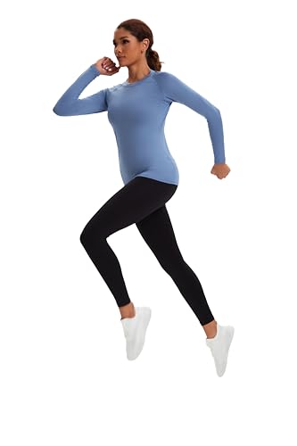 5 Pack Women's Compression Shirt Long Sleeve Workout Tops Athletic Baselayer Quick Dry Gym Yoga Running T-Shirt3