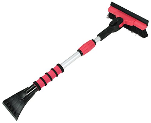 Mallory 580-EP Mini Telescoping 35' Pivoting Dual Head with Squeegee and Integrated Ice Scraper...