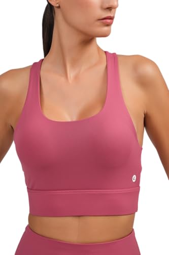 RDM -Top Deportivo Rosa de Tejido Compresivo y Transpirable - Talla XS - Espalda Estilo Nadador - Alta Sujeción para Deporte de Alto Impacto
