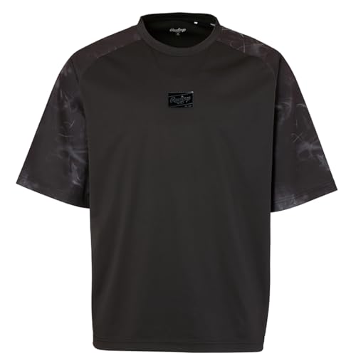 ローリングス(Rawlings) 半袖 オーバーサイズ HYPER FIELDショートスリーブレイヤー AOS14HF01S ブラック/ブラック S