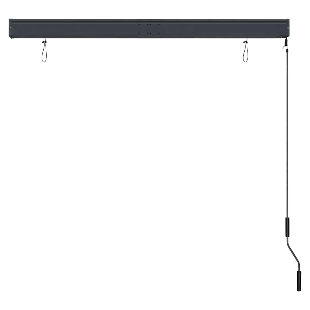 Roleta zewnętrzna 140 x 250 cm, niebiesko-biała, ochrona przed promieniowaniem UV, korbka ręczna, tkanina poliestrowa z powłoką PA, na balkon, taras, do ogrodu, ochrona przed słońcem