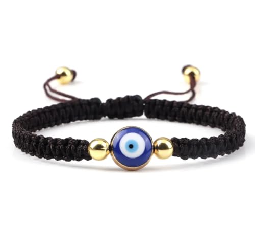 Image of New Evil Eye Braided Bracelet Lucky Red Black Color Thread Couple Chain Handmade Prayer Bangles Pulsera Jewelry Gift for Friend (Evil Eye)