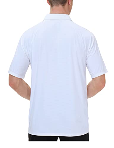 MOHEEN Men's Moisture Wicking Short Sleeve Polo Shirts UPF 50+ Lightweight Performance Golf Shirts M-6XL3