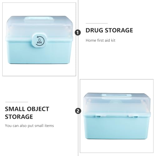 Boîte à pharmacie maison à grande capacité et compartiments pour pilules