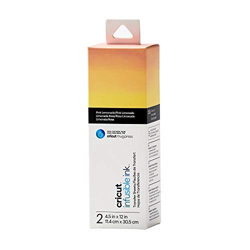 Cricut Infusible Ink Transfer 2 Sheets | 11.4cm x 30.5cm (4.5" x 12") | Pink Lemonade | Ideal for use Mug Press