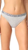 Calvin Klein Women's Ultimate Cotton Thong, Grey Heather, X-Small