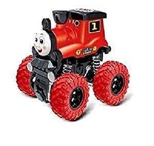 Friction Powered Pull Along Train Toy with Big Wheels (Multicolor)-image-41