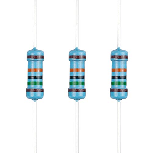 EDGELEC 100pcs 150K ohm Resistor 1/2w (0.5Watt) ±1% Tolerance Metal Film Fixed Resistor, Multiple Values of Resistance Optional