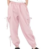 [Bee] ビー ロングパンツ ガールズ 女の子 男の子 キッズ リボン ライン 春 夏 秋 冬 baa03305-1 110cm ピンク×2リボン