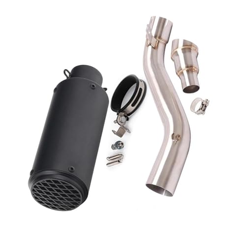 排気部 に適合するホンダ CBR650F 2014 2015 2016 2017 2018 オートバイマフラーサイレンサー排気60mmマフラーリンクテールパイプステンレススチールマフラーアクセサリー(Black)