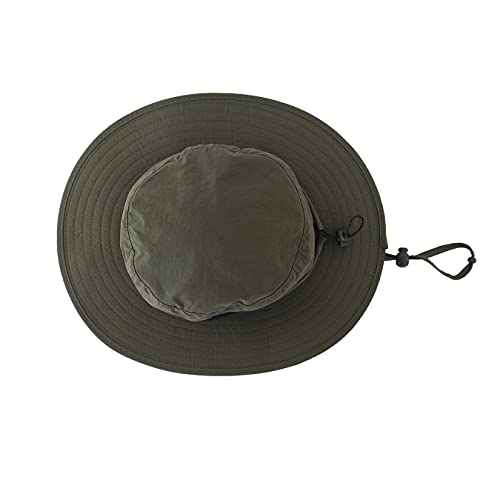 Llmoway Kids Outdoor Sun Hat Boys Wide Brim Breathable Bucket Hat Summer Quick Dry Hat Army Green #TOP7