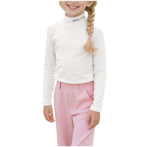 Girls Fleece Sweater Long Sleeve Mock Neck Pullover Tops Fall Winter Warm Sweatshirts 2-17 Years