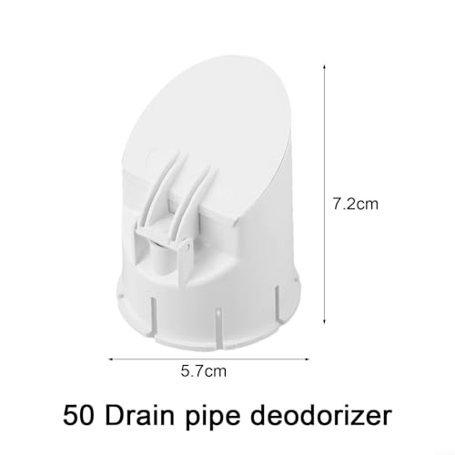 Tapa de desagüe para piso de PVC con válvula automática antiolor para tubería de drenaje de 50-160 mm, tapa de desplazamiento rápido para baño, balcón, jardín y exterior, color blanco (50 mm) miniatura 6