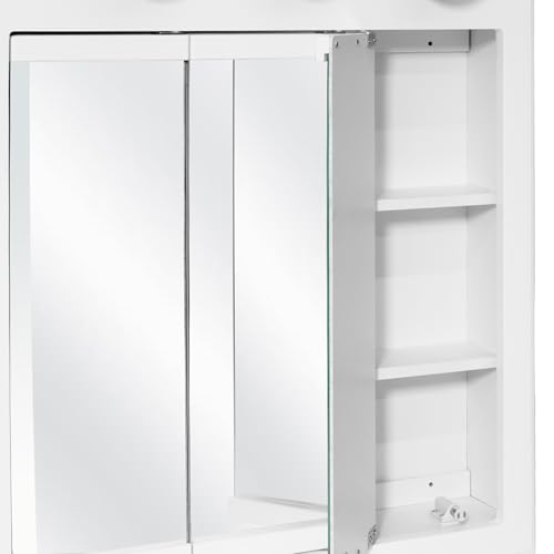24 Inch Concord Bathroom Medicine Cabinet, Wall Mounted, Mirror, White – Design House, 532374-WHT by Design House - Image 7