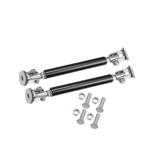 Barras de soporte Motoforti ajustables de aluminio negro de 75 mm