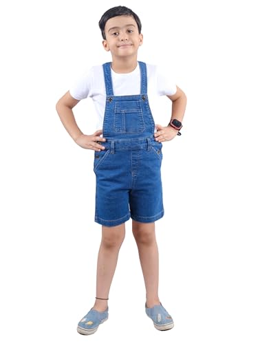 Image of KiddoPanti Boys Denim Dungaree Shorts