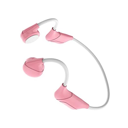 FZXL Bone Conduction hörlurar Bluetooth 5.0 uppladdningsbara sport headset hörlurar MP3 ultralätt för vandring cykling löpning gym sport jogging löpning – rosa (rosa)
