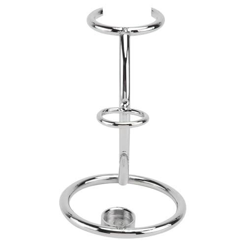BAZEITFLOW Metall Shaving Tools Rack mit Dualer Halterung für Rasierpinsel und Rasierer Langlebig Stabiler Rasierpinselhalter für Herren zur Ordentlichen Badezimmeraufbewahrung in Silber
