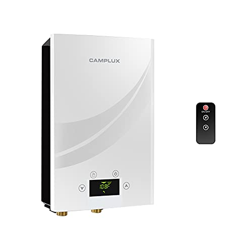 Hot Deals Camplux Electric Tankless Water Heater 27kW 240V, Instant Hot Water Heaters, Point of Use Water Heater with Digital Display and Remote Control White Best Deal ๐ Camplux Electric Tankless Water Heater 27kW 240V, Instant Hot Water Heaters, Point of Use Water Heater with Digital Display and Remote Control White