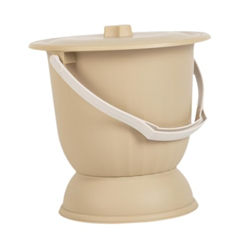 ポータブル便器 夜間用小便器 蓋付き 子供用 女性 男性 家庭用 イエロー, 黄色, 25.8x27.5cm